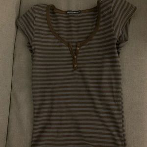 brandy melville striped zelly short sleeve